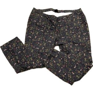 Lord & Taylor Womens 24W Floral print jeans ankle pant